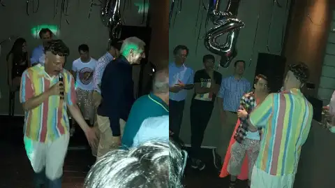 Yayo y Nazareno Móttola en cumpleaños de 40 — actor para eventos